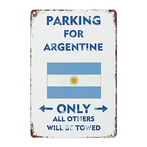 JuneLucky Parking for Argentine Only All Others Will Be Towed ���^���T�C�� 12x18 ���B���e�[�W ���H �X�g���[�g �x�� ���m�点 �A���~�ʊŔ� ����&���O���� �h���A���~�T�C�� �E�H�[���A