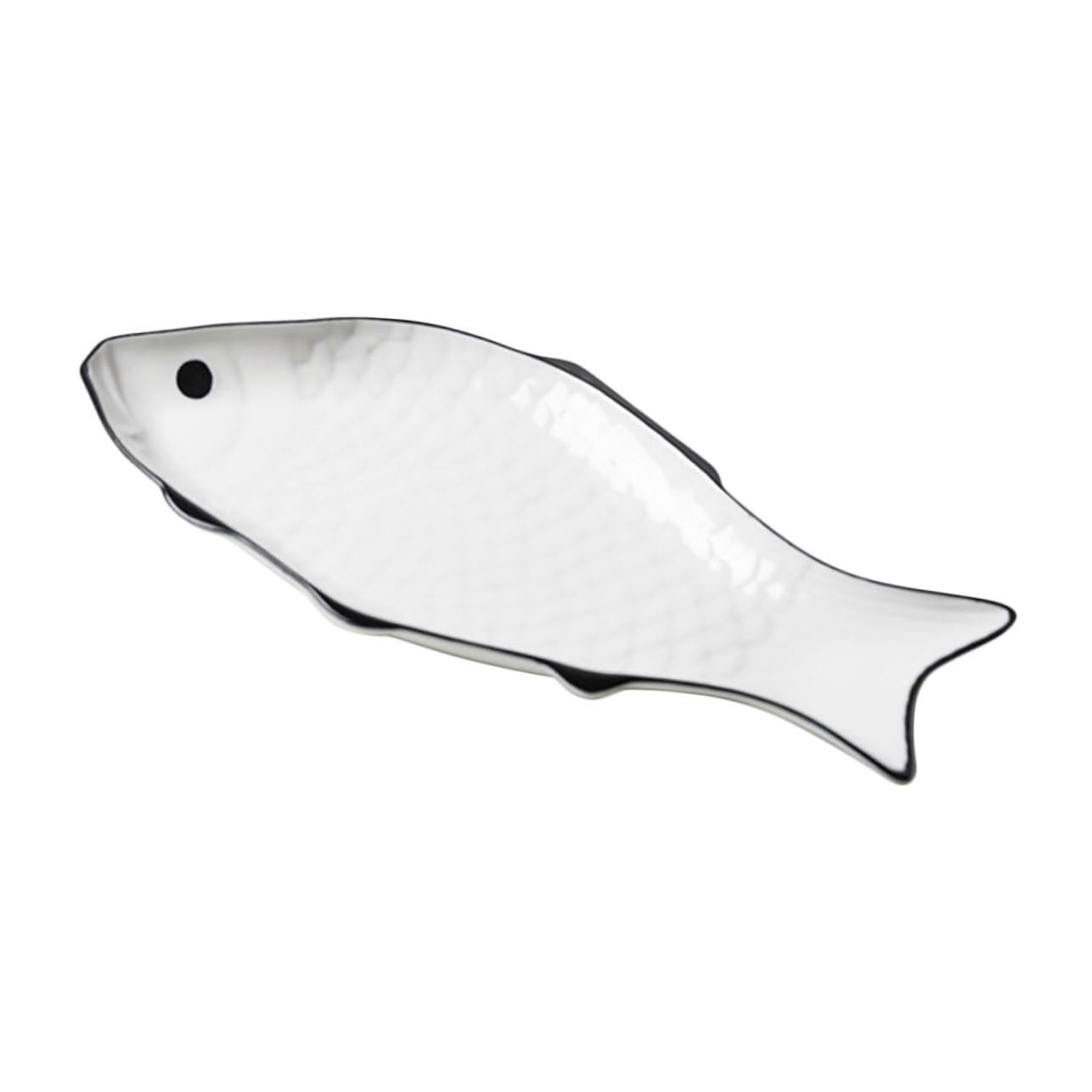 HEMOTON piatto di pesce al vapore a forma di pesce porta pesce in ceramica piatti da insalata bianchi teglie da forno pirofile per forno piatto da portata di pesce porta pesce creativo