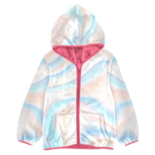 GuoChe Water Blur Stripe Texture Sherpa Jacket