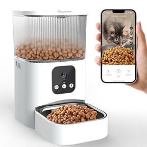 Automatic Cat Food Feeder: Pet Food Dispenser – Cat Food Bowl – 3L Automatic Dogs Feeder – Auto Cat Feeder with Camera – Gravity Cats Feeder