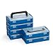 Produktbild Bosch Sortimo L BOXX Mini | 6er Set in rot transparent | Aufbewahrungsbox Schrauben mit Deckel | Schrauben Sortierkasten (blau)
