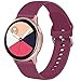 Produktbild ZGCE Armband Kompatibel mit Samsung Galaxy Watch Active/Active2 40mm/44mm Armband, 20mm Weiche Silikon Ersatz Uhrenarmband für Samsung Galaxy Watch 42mm / Galaxy Watch 3 41mm (S,Rotwein)