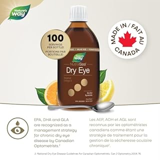 Nature's Way NutraSea Dry Eye Advanced Omega-3 Supplement - Support for Proper Tear Function - Citrus Flavour – 1500mg of EPA+ DHA & 150mg GLA Blend - 500 ml Liquid, Value Size