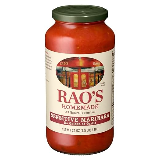 Rao's Homemade Tomato Sauce, Sensitive Formula, 24 oz, Pasta Sauce, Carb Conscious, Keto Friendly, All Natural, Premium Quality, No Onions or Garlic, With Italian Tomatoes & Olive Oil