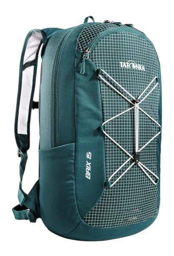 Tatonka Fahrradrucksack Baix 15L - Kleiner, leichter Outdoor-Rucksack mit Helmhalterung und 15 Liter Volumen - Damen und Herren (teal green)