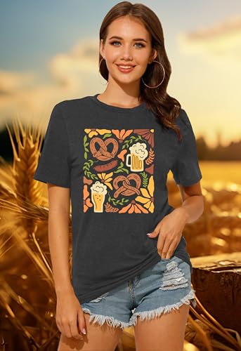 PECHAR German Oktoberfest Shirts for Women: Funny German Festival Tees Tops Oktoberfest in Munich Party T-Shirt4