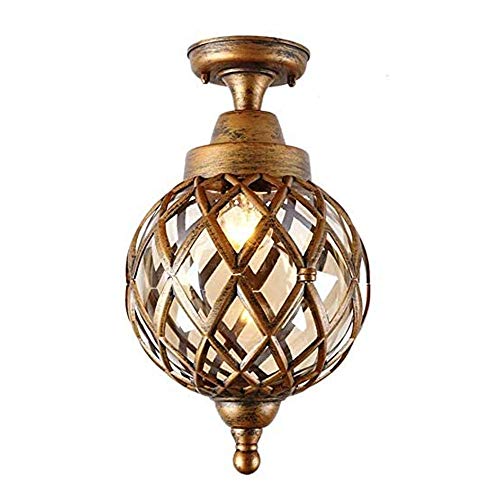 Lustre étanche Victorien en métal vintage et verre pour l'éclairage de prestige d'une villa