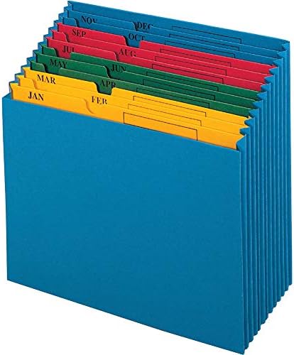 Globe-Weis/Pendaflex QuickVue Proje Dosyası, Aylık Dizin, Mektup Boyutu, Mavi (20135) - Görsel 1