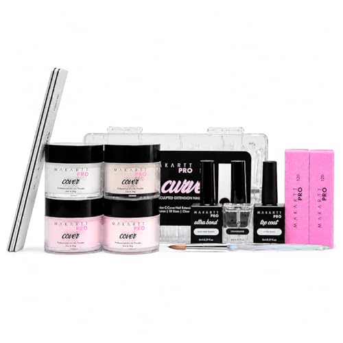 MakarttPro Acrylic Starter Kit for Beginners - Includes Pink & Clear Powder, High-Quality Acrylic Essentials Perfect for Aspiring Professional Nail Technicians