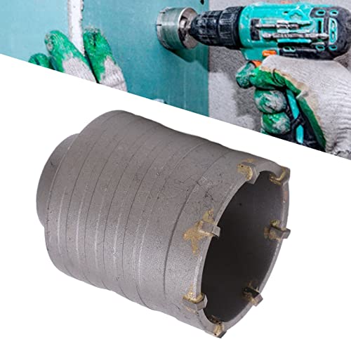 Hole Saw Drill Bit, Diamond Core Drill Bits 60mm Carbide Hole Saw Hollow Drill Pipe Drilling Reamer for Wall Stone Concrete Bricks