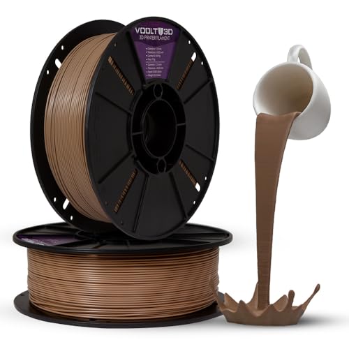 Filamento PLA Marrom Cappuccino Premium 1kg, 1.75Mm, Para Impressoras 3D - Voolt3D