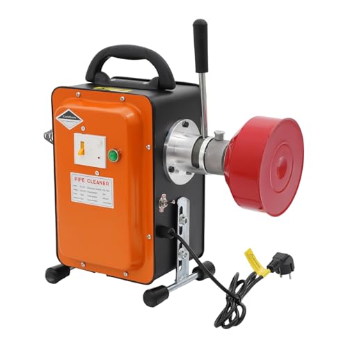 Máquina de limpieza de tuberías en espiral 750 W Motor de cobre 20 m Espiral 400 RPM Aparato de limpieza de tuberías WC, cocina, baño, tuberías, limpieza 20-150 mm EU230 V