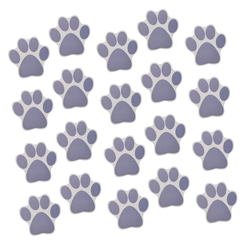 ABOOFAN 20PCS Cartoon Dog Footprint Stickers for Bathtub Non Slip Bathroom Decals to Enhance Safety and Fun for Home and Dorm Use Grey