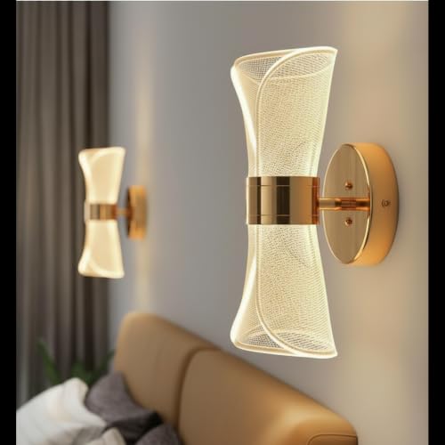 Image of Lyse Decor Wall Lights for Home Decoration LED Wall Light with 3 Color Modes, Easy Installation, Ideal for Modern Interiors, Bedroom, Living Room, Hallway, Office (2, WL06)