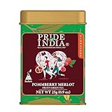 Pride of India | PommBerry Merlot Fruity Green Tea | 15 Pyramid Full Leaf Individually Wrapped Tea Bags | Tangy & Fruity Flavor | Vibrant & Uplifting Experience | Caffeine Free, Non-Bioengineered