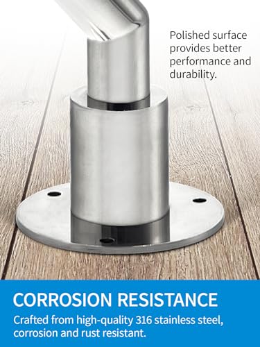 Image of OCEANBROAD Stainless Steel 316 Thru Hull Exhaust Skin Fitting 24mm Hose