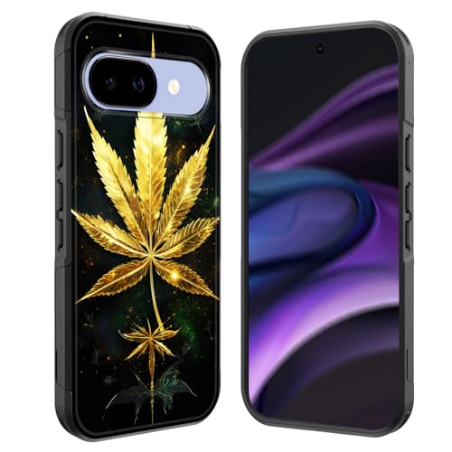 GFEWYTJYJ for Pixel 10a Case,[10 FT Military Grade Drop Protection] Non-Slip Heavy Duty Shockproof Phone Case for Google Pixel 10a 6.3 inch 2026,Marijuana Leaf
