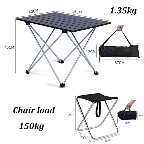 Table de cour multifonctionnelle en aluminium durable et chaises pliantes de camping - 3