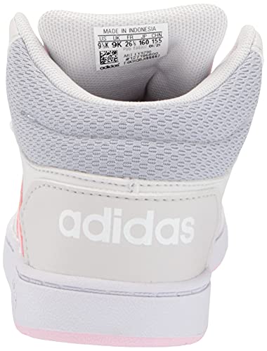 adidas Kids Hoops Mid 2.0 Basketball Shoe, Dark Grey/Pink/Halo Silver, 7 US Unisex Toddler3