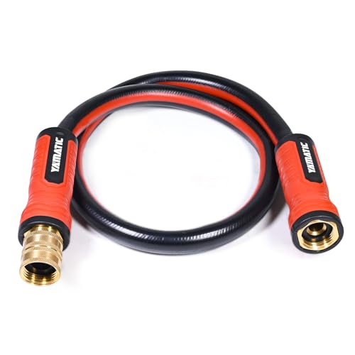 YAMATIC 3FT Flexible Garden Hose Female to Female 5/8in, Burst 300 PSI