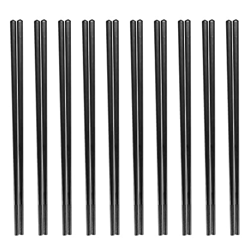 Oikabio 10 pares de palillos reutilizables para fregadero, de fibra de vidrio, 9,5 palillos antideslizantes para principiantes