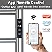 SHARNDY Electric Towel Rack with Voice Control for Alexa & Google Home,TUYA - Wall-Mounted Bathroom Heating Towel Warmer,Plug-in,Stainless Steel Material,16.54x23.62x5.51 in,Brushed，4 Bars