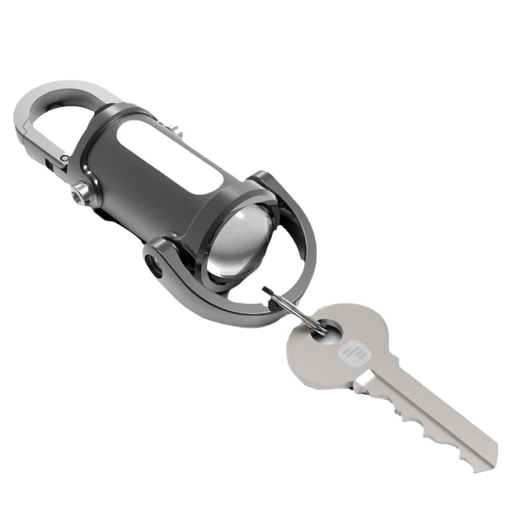 UDSKNV[KSL LED Rechargeable for Outdoor Camping Keyring Torch 1200LM Super Bright Mini Key Ring Light Black