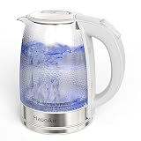 Haooair Electric Kettle, 1.8L Rapid Boil Hot Water Kettle, Wide Opening Glass Tea Kettle, BPA Free L