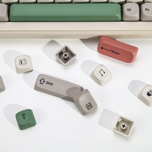 Image of KBDiy 9009 Retro Keycaps Set, 139 Keys KOA Profile PBT Dye-Sublimation Custom Keycaps, Compatible with 60% 65% 75% 100% Cherry Gateron MX Switches Mechanical Keyboards