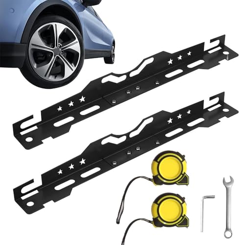 Wheel Alignment Tool Kit - Front End Alignment Tool with 2 Measuring Tapes,Matte Black Automotive Toe Alignment for Home Use, Camber Alignment Plates, Car Alignment Tool Kit, Toe Plates