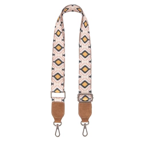 Image of Wrangler Aztec Crossbody Bags for Women Southwestern Print Canvas Shoulder Purse with Distressed Look and Adjustable Strap