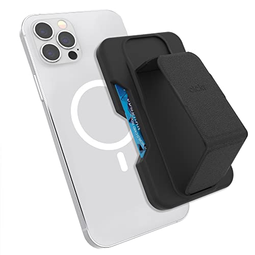 Fonction portrait et paysage support MagSafe CLCKR noir, portefeuille double fente pour iPhone