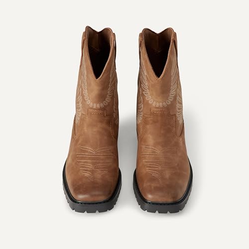 Image of Amazon Essentials Men's Square Toe Western Cowboy Boots