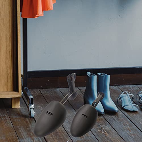 WOCTDTHW Shoe Trees for Sneakers Shaper Plastic Men Shoe Stretcher Shape Boot Holder (2Pairs, Black 2Pairs)