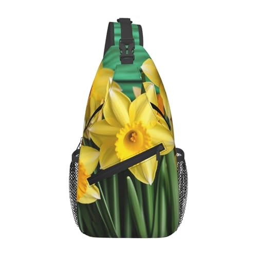 Bolso cruzado con flores amarillas para trekking miniatura 1