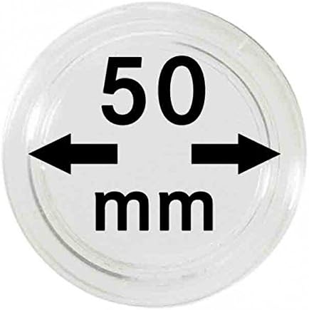 100 x Lindner Coin Capsules Caps Coincapsules for Coins 50 mm