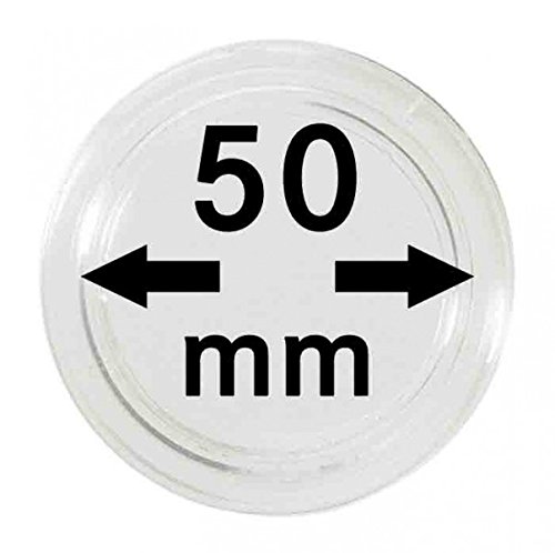 Cápsulas para monedas Lindner 2251050 que protegen contra rayones y polvo ambiental