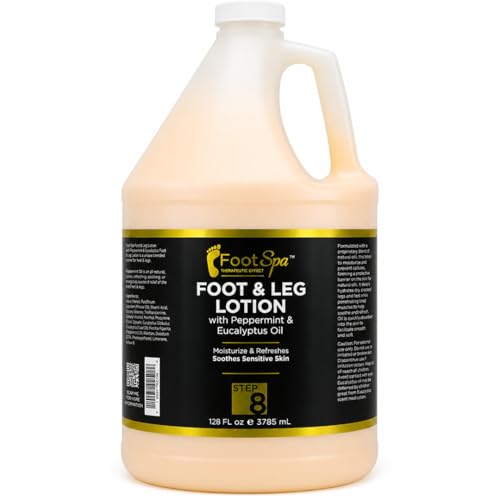 Foot SPA Massage Lotion 128 Oz with Peppermint & Eucalyptus