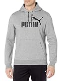 PUMA mens Essentials Big Logo Fleece Hoodie Hooded Sweatshirt, Medium Gray Heather, Large US
