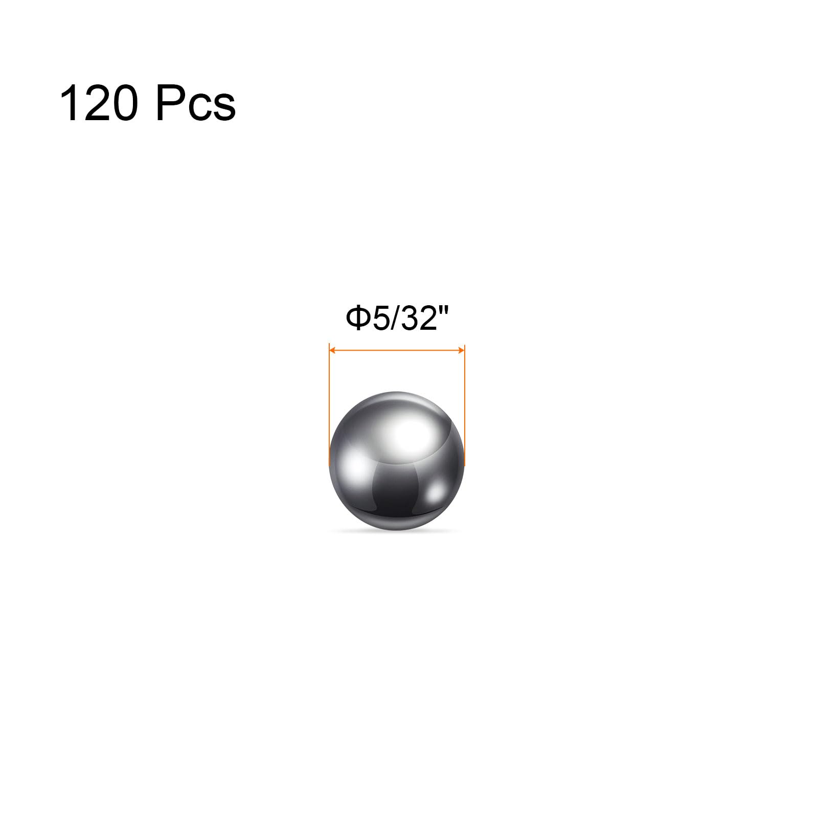 QUARKZMAN 120pz Precisione Sfere 5/32" Diametro 440C Metallico di Precisione Cuscinetto a Sfera Inossidabile Acciaio G25 Sfere Acciaio per Cuscinetti