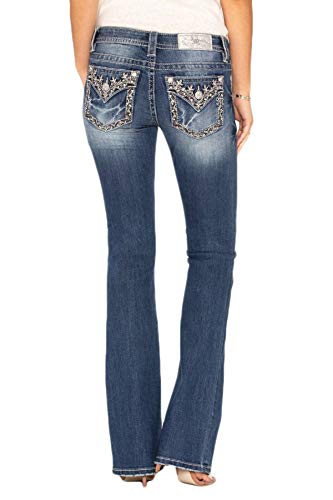 Floral Essence Low-Rise Boot Cut Jeans 