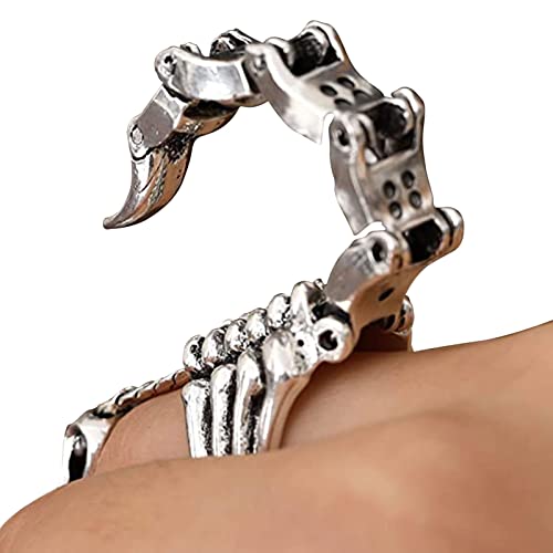 Xzbling Bague Gothique - Bague Gothique à Ouverture réglable | Anneau d'articulation de Queue de Scorpion à charnière Facile à Porter expérience de Port Parfaite, Bague d'articulation d'articulation Cover
