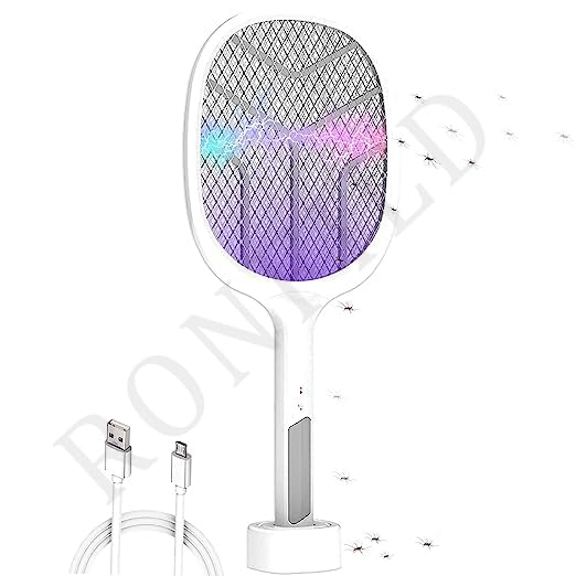 RONFILD Mosquito Bat with UV Light Lamp Five Nights Mosquito Killer Autokill 2-in-1 Mosquito Racket 1200mAh Lithium-ion Rechargeable Battery Handheld Electric Fly Swatter (Pack of 1) (B0CBK1JXCX) Amazon Price History, Amazon Price Tracker