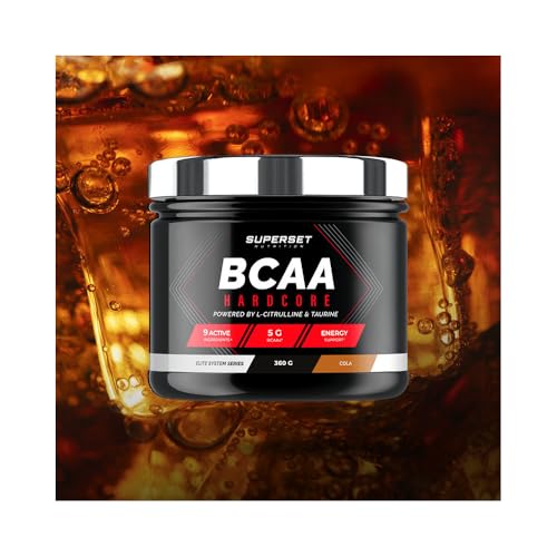 Superset Nutrition - Bcaa Hardcore (360g) - BCAA en poudre (acides aminés) - Ratio 2:1:1 optimal pour l'anabolisme - Formule explosive de BCAA + Citrulline, Taurine et vitamines - Cola – Image 5