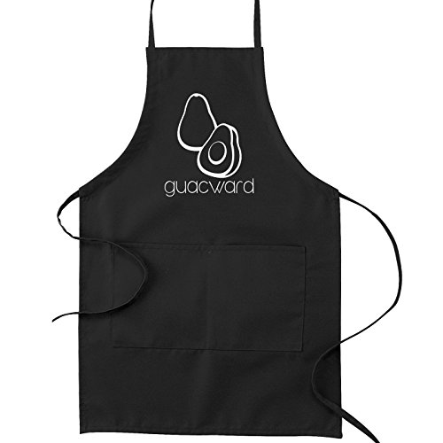 Decal Serpent Guacward Avacado Guacamole Funny Parody Cooking Baking Kitchen Apron - Black