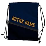 Logo Brands NCAA Notre Dame Fighting Irish Tilt Backsack – Lightweight Drawstring Bag with Zippered Mesh Pocket For Essentials & Water‑Resistant Shell