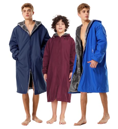 Adoretex Unisex Faux Fur Waterproof Swim Parka - PK003 - Navy - YL