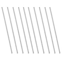 Fhioevt 10 Stück Edelstahlstäbe 4mm x 300mm Rundstahl Metallstange Edelstahl Rundstangen 304 Solide Rundstab Edelstahlstangen für Modellautos, Garten Dekoration, DIY Handwerk