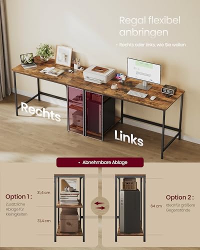 VASAGLE Computertisch, Bürotisch, moderner Stil, 120 x 60 x 76 cm – Ansicht 5