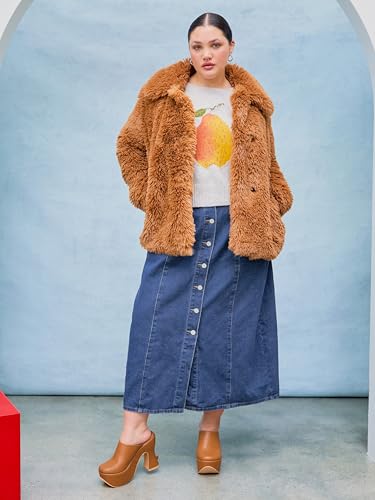 CIDER Knit Round Neckline Pear Graphic Wool-Blend Vest Curve & Plus3